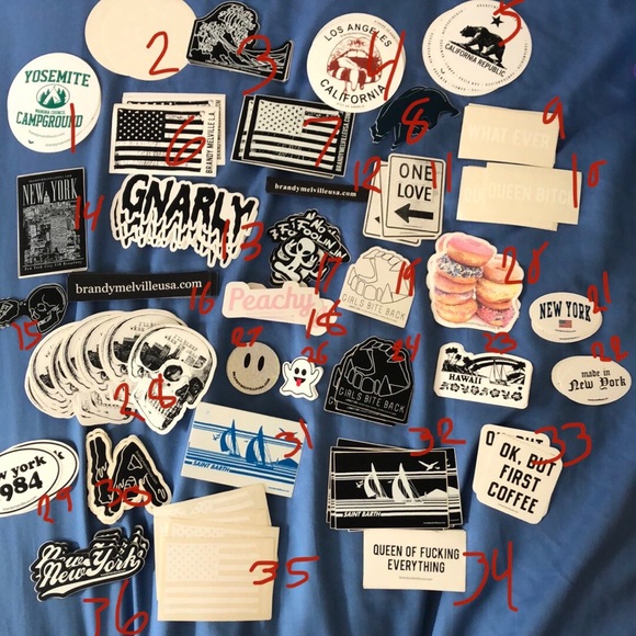 Brandy Melville Stickers - Picture 1 of 2